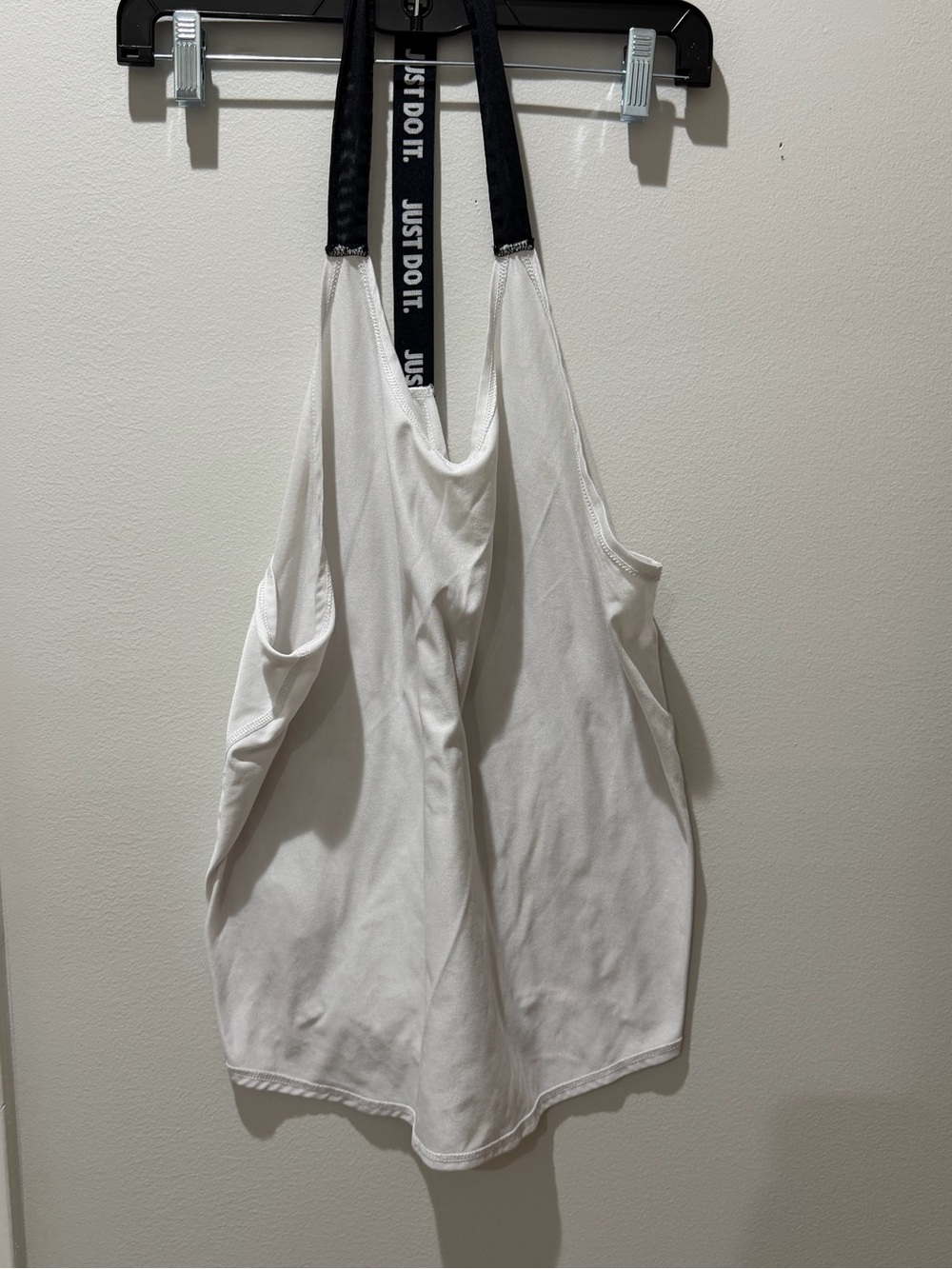Nike White Racerback Tank with Black Branded Strap